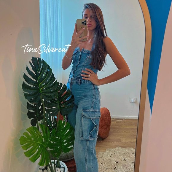 BLOGGER'S FAVE! Zara Cargo Jumpsuit NWT - Picture 6 of 11